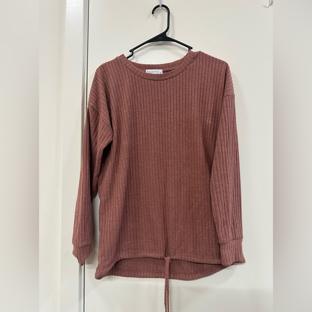 Ribbed Mauve Sweater